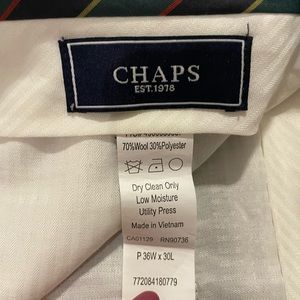 Men’s navy blue trousers with very thin  white pinstripes